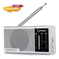 NOAA Weather Radio - Emergency NOAA/AM/FM Portable Pocket Battery Operated by 2 AA Batteries,Personal Radio with Best Reception,3.5 mm Earphone Jack,Longest Lasting Transistor for Running,Travelling