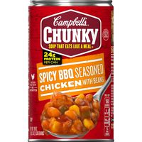 Campbell's Chunky Spicy BBQ Seasoned Chicken with Beans Soup, 19 oz. Can
