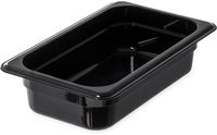 Carlisle 3088003 StorPlus High Heat Food Pan, 2.5" Deep, Quarter Size, Black