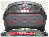 Hood Bra Front End Nose Mask for Hyundai Santa Fe 2012-2018 Bonnet Bra STONEGUARD Protector Tuning
