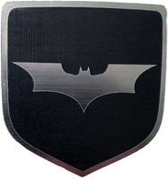 24Designs Compatible Steering Wheel Emblem Dark Knight Batman Black Replacement for Dodge Charger