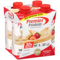 Premier Protein 30g Protein Shakes, Strawberries & Cream 11 Fluid Ounces - Economy Special size of 12 Pack total