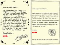 Quiplip Handwritten Yours Truly Birthday Cards, 6-Pack (YT07126PCK)