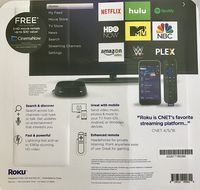 Roku 3 Streaming Media Player (4230R) With Voice Search (2015 model) Bundled with HDMI Cable and 3 HD Movie Rentals with CinemaNow