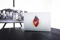 Artsybb Heart Removable Vinyl Decal Sticker Skin for Apple MacBook Air Pro 13" 15" Mac Retina Laptop (All 13-15" Laptops (No Apple Diecut), Heart #1)