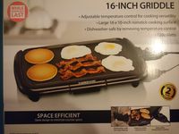 16" Cooking Electric Griddle Pot pan Nonstick drip Tray