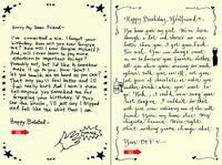 Quiplip Handwritten Yours Truly Birthday Cards, 6-Pack (YT07166PCK)