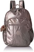 Seoul L Solid Laptop Backpack, Metallic Pewter
