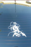Freddy Krueger Vinyl Decal - Halloween Scary Iphone car android tablet laptop (Black)
