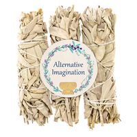 Premium California White Sage 5 Inch Medium Sized Smudge Sticks - 3 Pack. Use for Home Cleansing, and Fragrance, Meditation, Smudging Rituals. Grown and Packaged in The USA. 