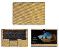 decalrus - Protective Decal for Lenovo ThinkPad T480 (14" Screen) Laptop Gold Carbon Fiber Skin case Cover wrap CFlenovoThnkpadT480Gold