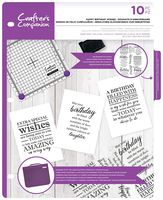 Crafters Companion CC-CA-ST-HBW Clear Acrylic Stamps-Happy Birthday Wishes, us:one Size