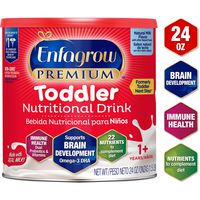 Enfagrow Premium Omega 3 DHA Prebiotics Non-GMO (Formerly Toddler Next Step) Toddler Nutritional Milk Drink, Natural Milk Flavor Powder 24 oz. can  From the Makers of Enfamil