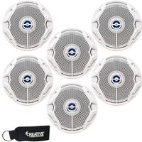 JBL MS6520B OEM Replacement Speakers - Marine 6.5 Inch Two-Way Speakers - 3 Pairs, White