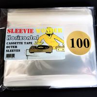 Cassette Tape Sleeves ~ Horizontal ~ (+1 Free dj Magnet) (100)