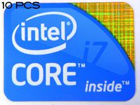 VATH 10 Pieces of Original Intel Core i7 Inside Sticker 18 x 24.5mm [168x10]