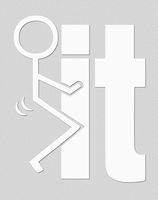 ViaVinyl Fck It funny gag Genuine brand vinyl decal for Laptops and Macbooks, iPohnes and cell phones, iPads and Tablets, Automobile windows and more!