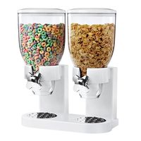 Zevro KCH-06123/GAT201C Indispensable Dry Food Dispenser, Dual Control, White/Chrome