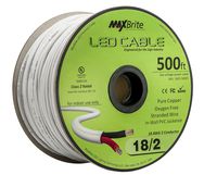 18AWG Low Voltage LED Cable 2 Conductor Jacketed in-Wall Speaker Wire UL/cUL Class 2 (500 ft Reel)