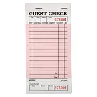 DayMark ACR-P3632 Guest Check Board, 1 Part, Pink (50 Books, 50 Checks per Book)