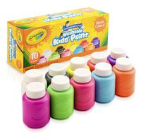 Crayola Washable Kids Paint Set in Neon, 2oz Bottles, 10 Count
