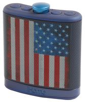 Sound Design iHome Rechargeable Flask Shaped Bluetooth Stereo Speaker - American Flag (iBT12AMFLX)