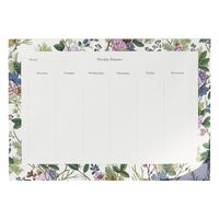 V & A Cream Floral 80 Sheet Weekly Desk to Do Notepad (AVAM071)