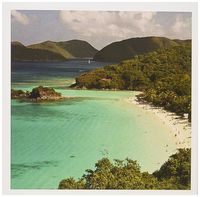 3dRose USVI, St John, Popular Trunk Bay - CA37 TDR0018 Greeting Cards, 6" x 6", Set of 6 (gc_134958_1)