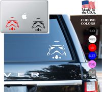 Star Wars Saga Storm Trooper Soldier Jedi Knight May The Force Be With You Vinyl Decal Sticker - Car Window, Laptop Skin, Wall, Mac (11" inches, White)