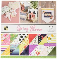 DCWVE Die Cuts with A View Premium Stack-12 x 12-Double-Sided-Spring Bloom-Gold Foil-36 Seat 609067, Multi