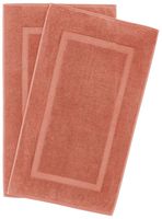 900 GSM Machine Washable 20x34 Inches 2-Pack Banded Bath Mats, Luxury Hotel and Spa Quality, 100% Ring Spun Genuine Cotton, Maximum Softness and Absorbency by United Home Textile, Coral