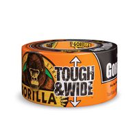 Gorilla Black Tough & Wide Duct Tape, 2.88" x 30 yd, Black, (Pack of 1)