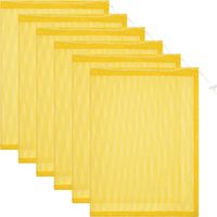 Frienda 6 Pieces Mesh Stuff Sack, 11 x 15 Inch Durable Nylon Mesh Drawstring Laundry Bag for Rinsing Beach Toys, Seashell Collecting, Mesh Bags and Travel (Gold)