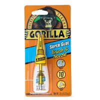 Gorilla Super Glue with Brush & Nozzle Applicator, 10 Gram, Clear, (Pack of 1)