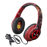 Marvel Over The Ear Wired Headphones with Built in Microphone Quality Sound from The Makers of iHome (Deadpool)