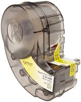 Brady X-23-498 IDXPERT 4" Height, 1" Width, B-498 Repositionable Vinyl Cloth Black On White Color Label (60 Per Cartridge)