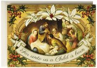 Punch Studio Frame Nativity Scene Dimensional Greeting Cards - Set of 12 (43361)