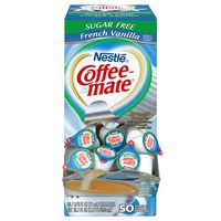 NESTLE COFFEE-MATE Coffee Creamer, Sugar Free French Vanilla, liquid creamer singles, 50 Count (Pack of 1)