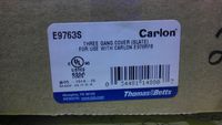 Carlon Thomas & Betts E9763S Tripe Gang Cover ASSY. 3-Gang Floor Box, Slate