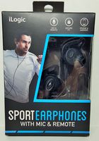 iLogic Sport Earphones With Mic & Remote (Black)