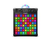 ION Audio Party Rocker Max - 100W Portable Wireless Bluetooth Speaker & Karaoke Centre with Rechargeable Battery, Party Light Display and Microphone