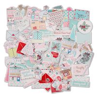 Navy Peony Vintage Winter Holiday Stickers (70 Pack) - Cute, Waterproof, Small | Decorative Seasonal Decals for Envelopes, Scrapbook, Crafts