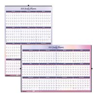 Blueline 2020 Yearly Horizontal/Vertical Wall Planner, Laminated, 24 x 36 inches, Watercolor (C171920-20)