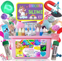 Ultimate Unicorn Slime Kit - Perfect Toys Gifts for 7 8 9 10 11 12 Year Old Girls Birthday - Best Value DIY Slime Supplies Kits for Making Tons of Various Fail-Proof Slimes