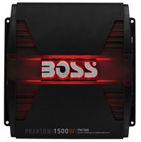 BOSS Audio Systems PM1500 - Phantom 1500 Watt, 2 4 Ohm Stable Class AB, Monoblock, Mosfet Car Amplifier with Remote Subwoofer Control