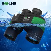 ESSLNB Marine Binoculars with Illuminated Compass Rangefinder 7X50 IPX7 100% Waterproof Military Binoculars for Adults Kids BAK4 FMC Floating Binoculars for Boating Hunting w/Bag and Floating Strap