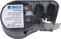 Brady Self-Laminating Vinyl Label Tape (M-143-427) - Black on White, Translucent Tape - Compatible with BMP41, BMP51, and BMP53 Label Makers - 1.25" Height, 1" Width