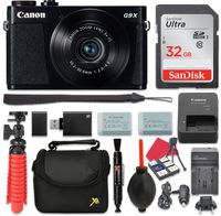 Canon PowerShot G9 X Mark II Digital Camera (Black) 3x Optical Zoom + 32GB SD + Spare Battery + Complete Accessory Bundle
