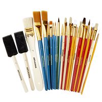 Artlicious - 25 All Purpose Paint Brush Value Pack - Great with Acrylic, Oil, Watercolor, Gouache