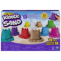 Kinetic Sand, Castle Containers 10-Color Pack for Kids Aged 3 and Up, Multicolor